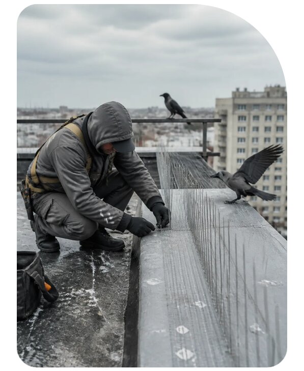 Защита от ворон под ключ в Касимах по цене от 5437 р. | Сенат-Ксм